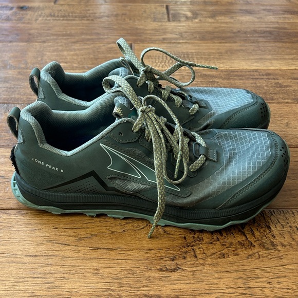 Altra Lone Peak 5 Trail Running Shoes Foot Shape Zero Drop Green Womens Size 8 - Picture 10 of 10